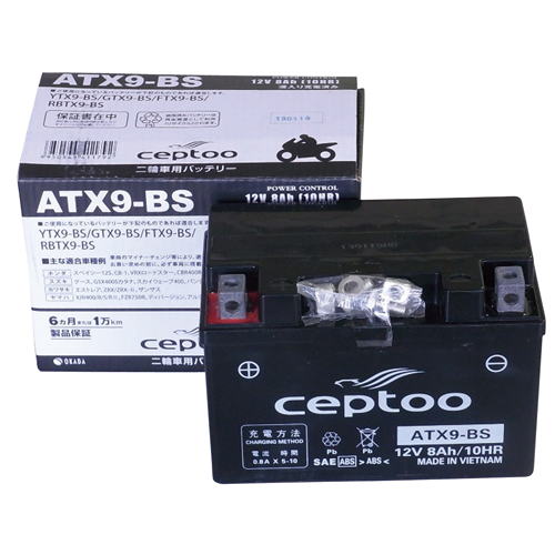 AZバッテリー CEPTOO ATX9-BS