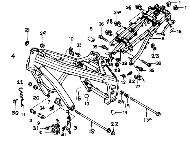 HONDA BROS Manual - フレーム、シートレール
