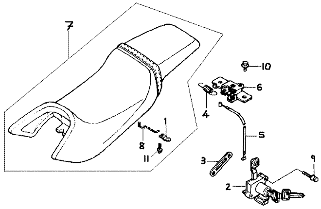 HONDA BROS Manual - シート、ヘルメット・ホルダー