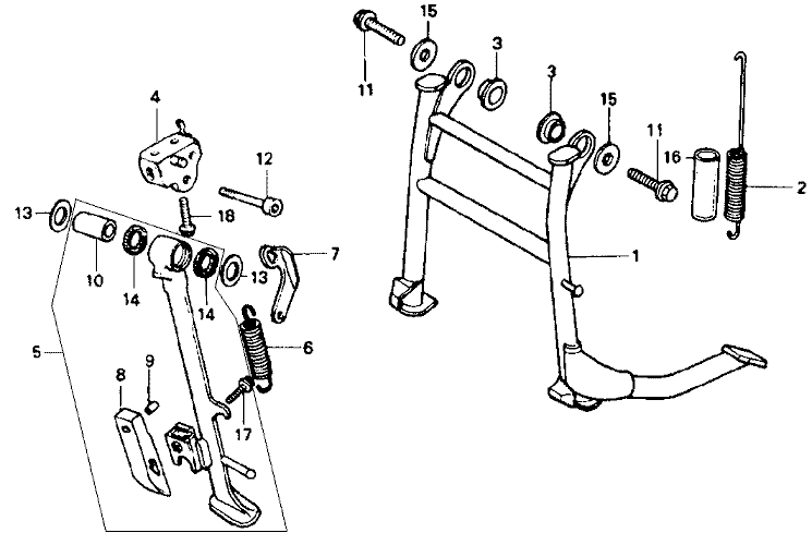 HONDA BROS Manual - センタースタンド、サイドスタンド