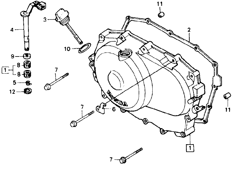 HONDA BROS Manual - クランク・ケース カバー右