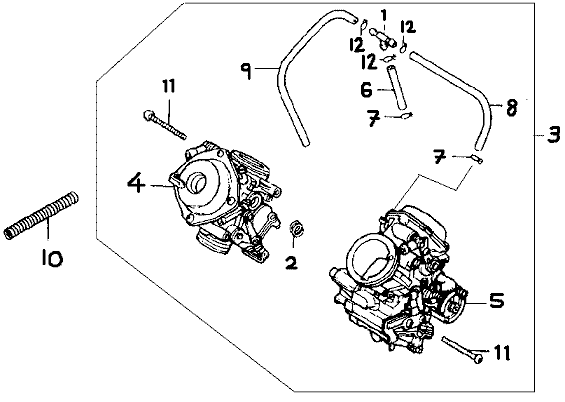 HONDA BROS Manual - キャブレター アッセンブリー