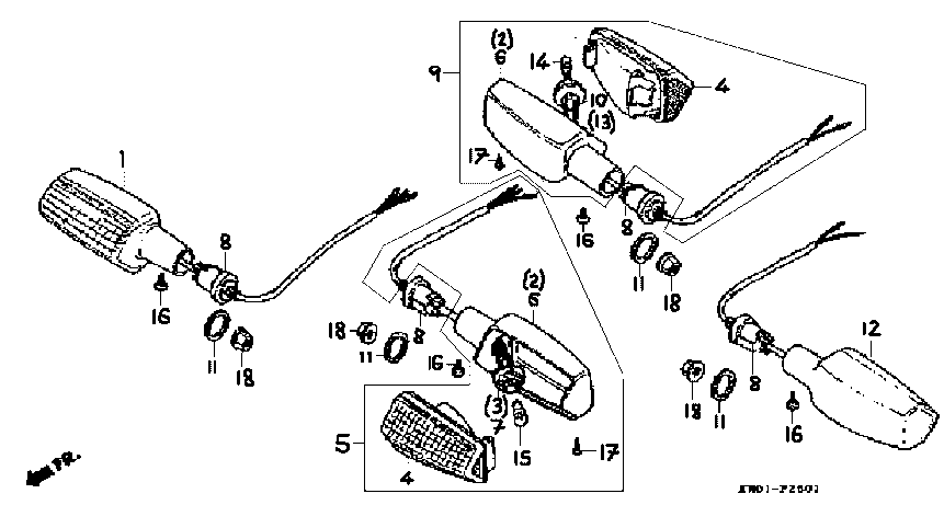 HONDA BROS Manual - ウィンカー タイプL用