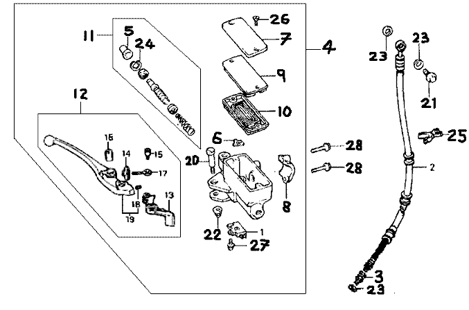 HONDA BROS Manual - フロント ブレーキ廻り