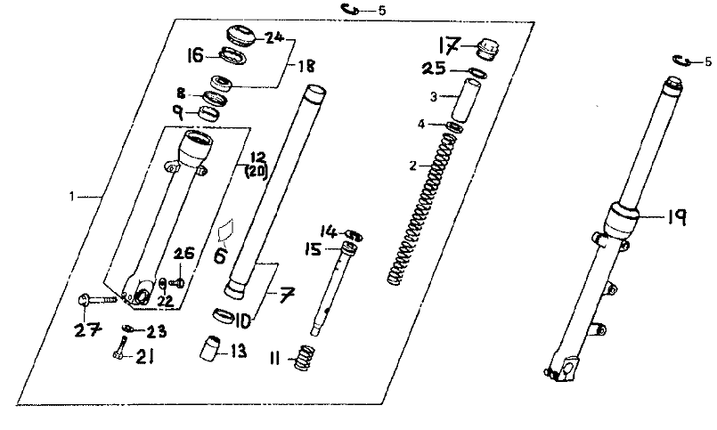 HONDA BROS Manual - フロント フォーク