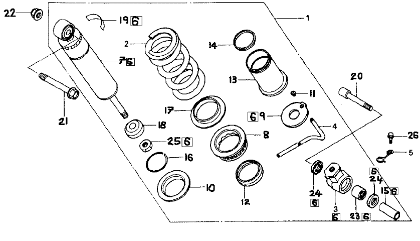 HONDA BROS Manual - リア ショック アブソーバー