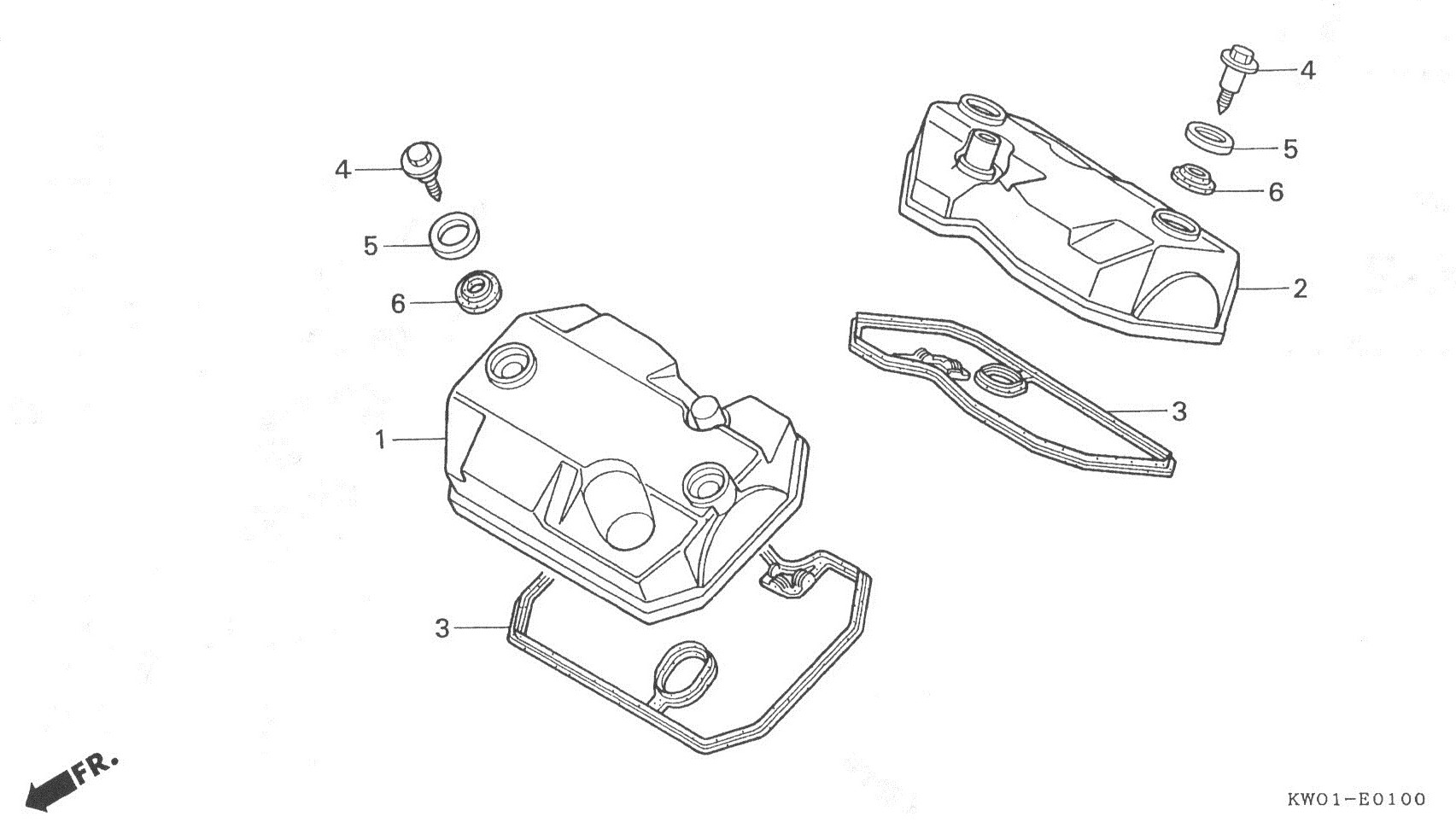 HONDA BROS Parts List - シリンダー・ヘッド カバー