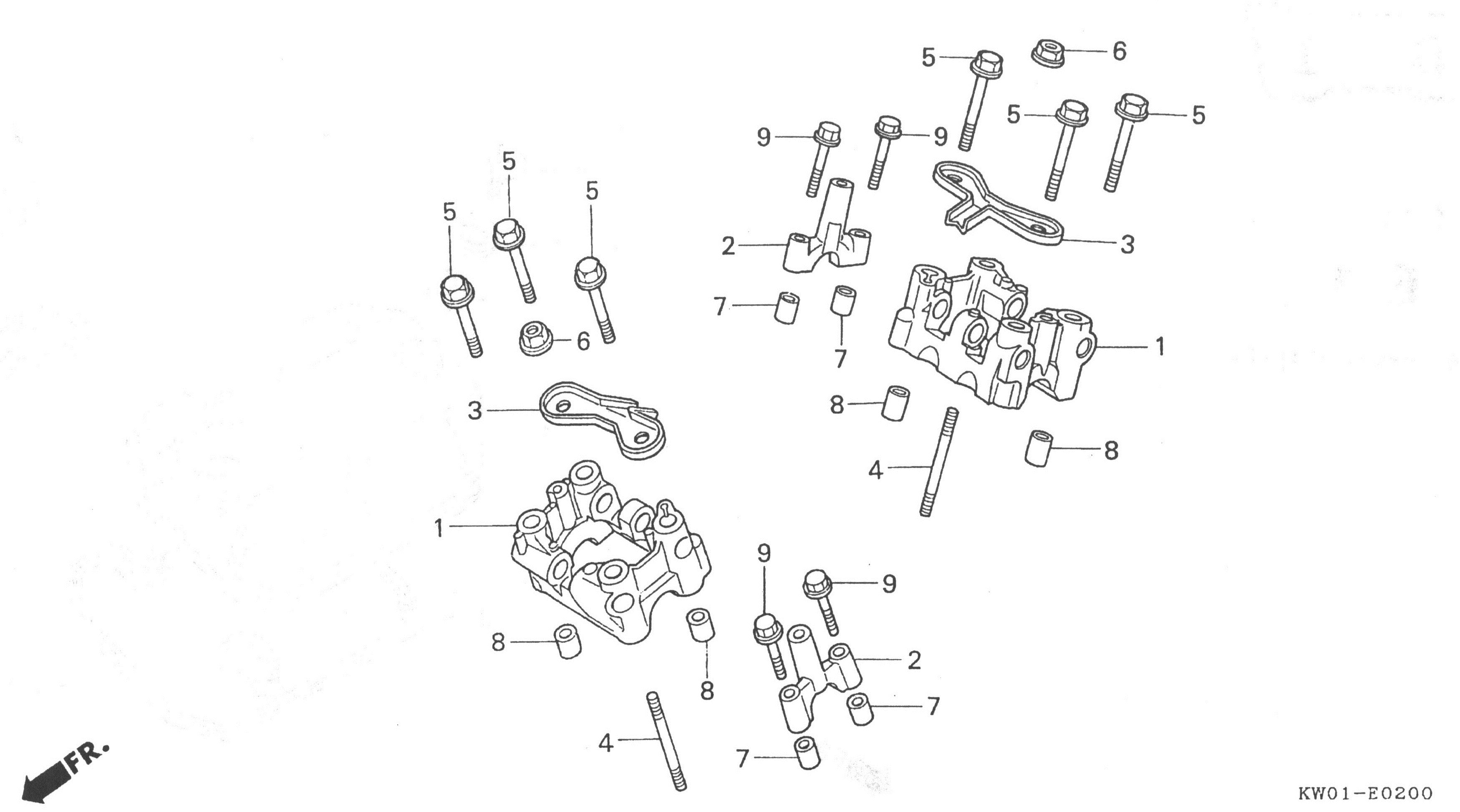 HONDA BROS Parts List - カム・ホルダー