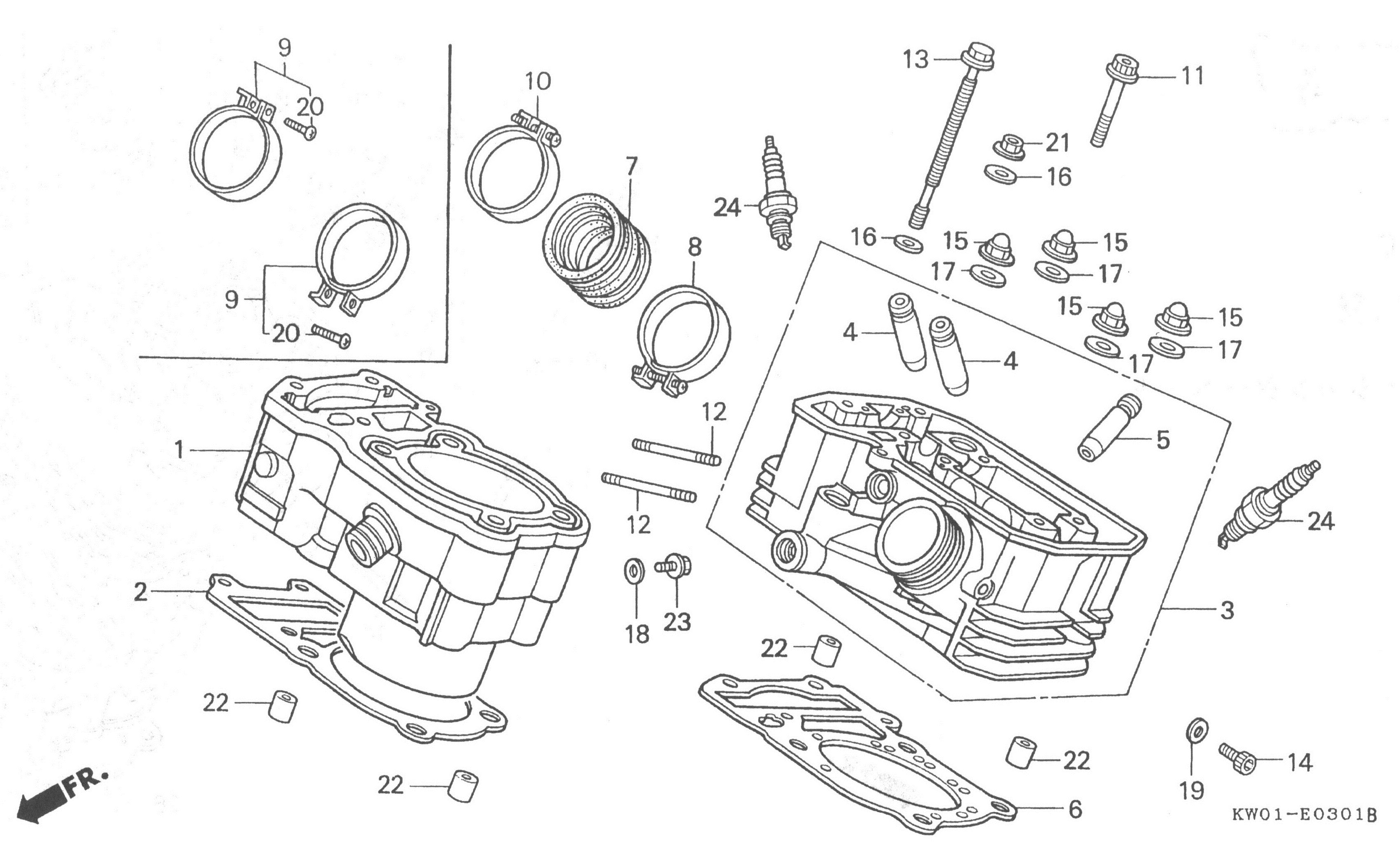 HONDA BROS Parts List - リア シリンダー
