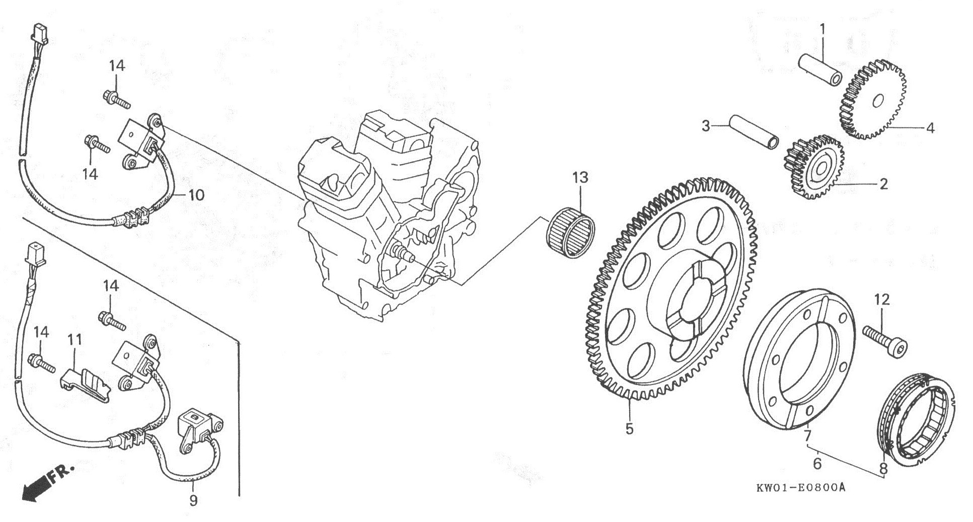 HONDA BROS Parts List - スターター クラッチ