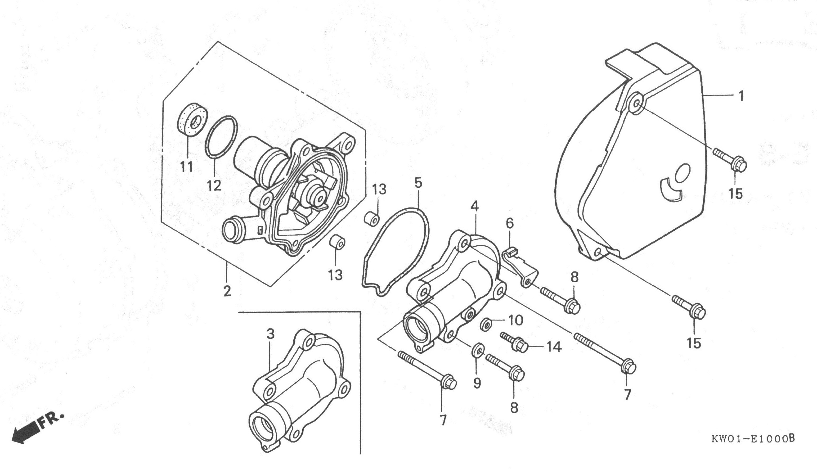 HONDA BROS Parts List - フロント スプロケット カバー