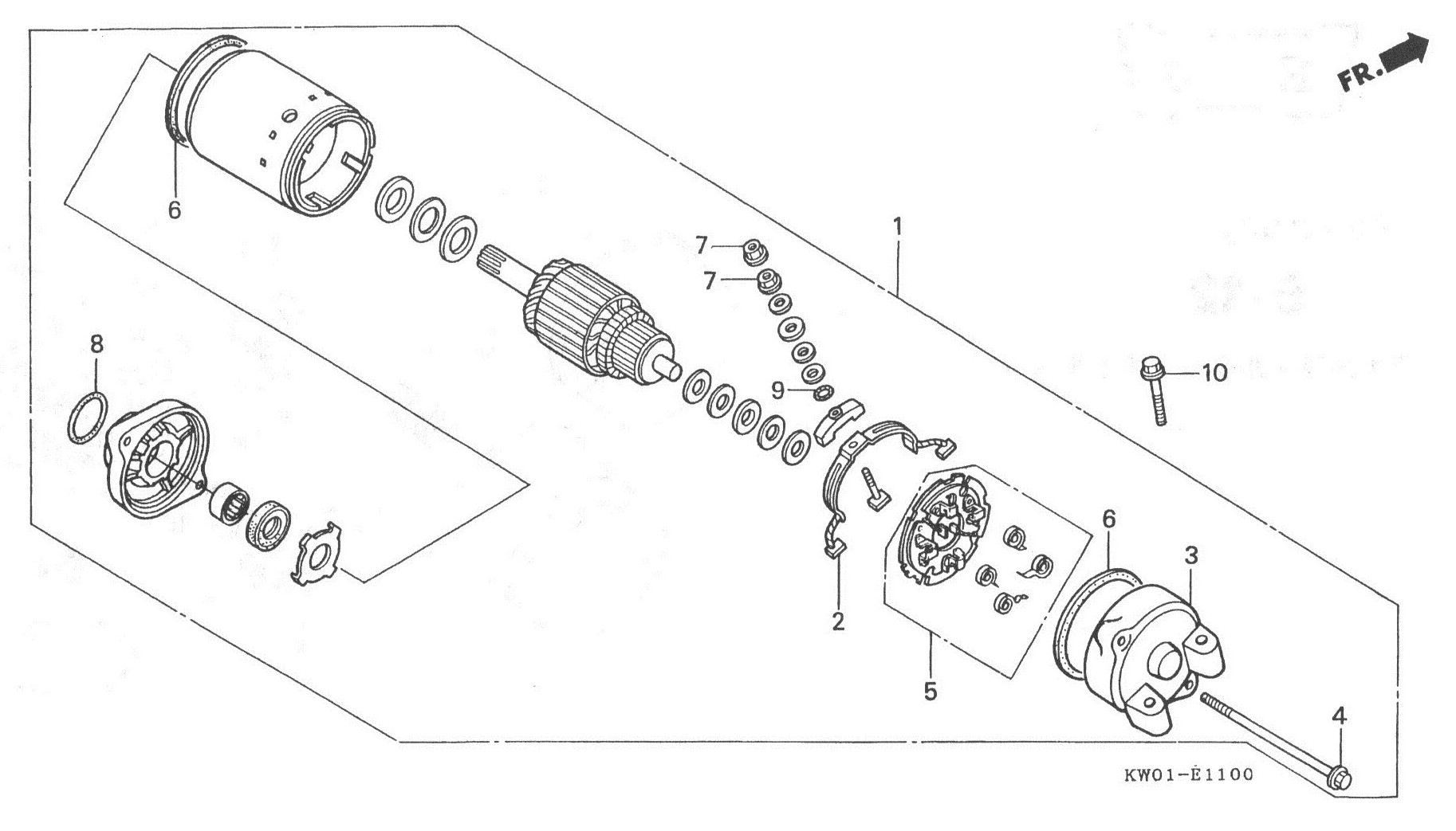 HONDA BROS Parts List - スターター モーター