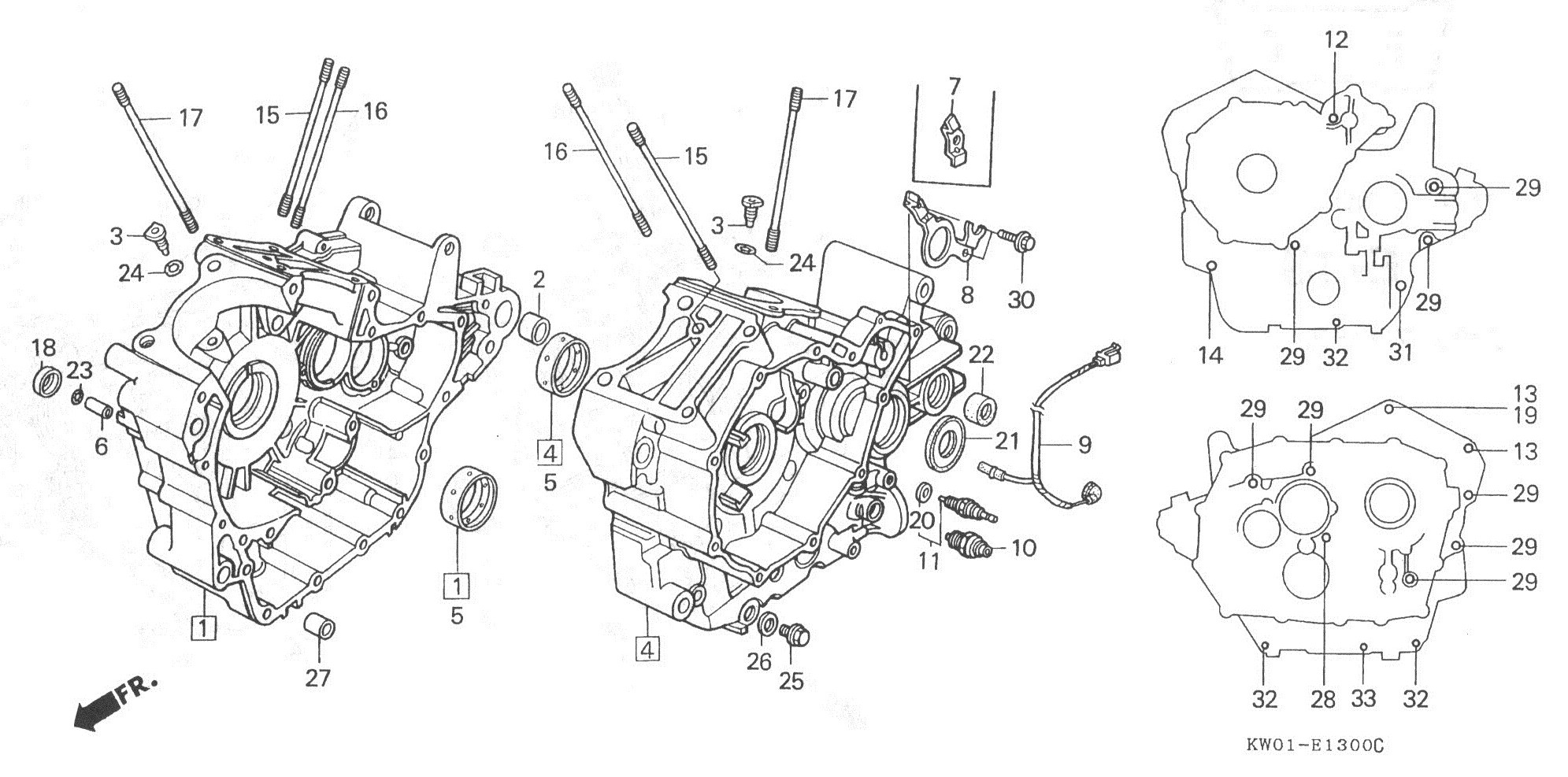 HONDA BROS Parts List - クランチ・ケース