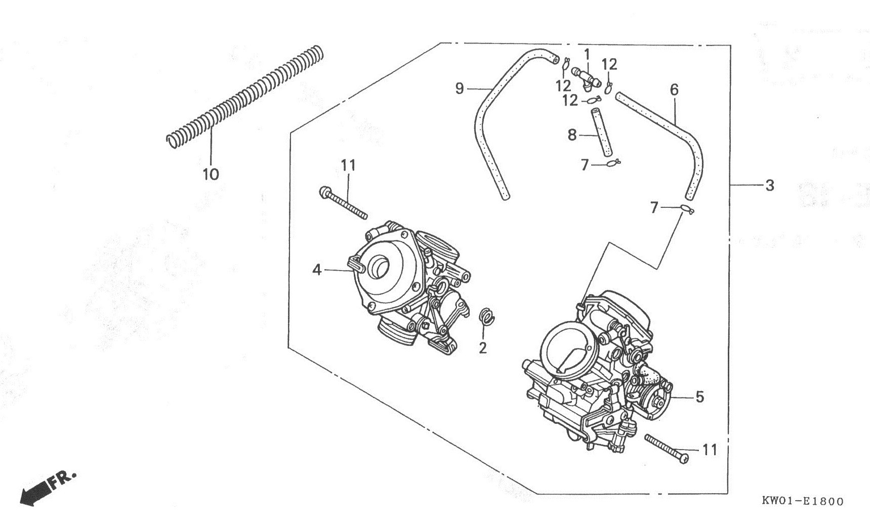 HONDA BROS Parts List - キャブレター アッセンブリー