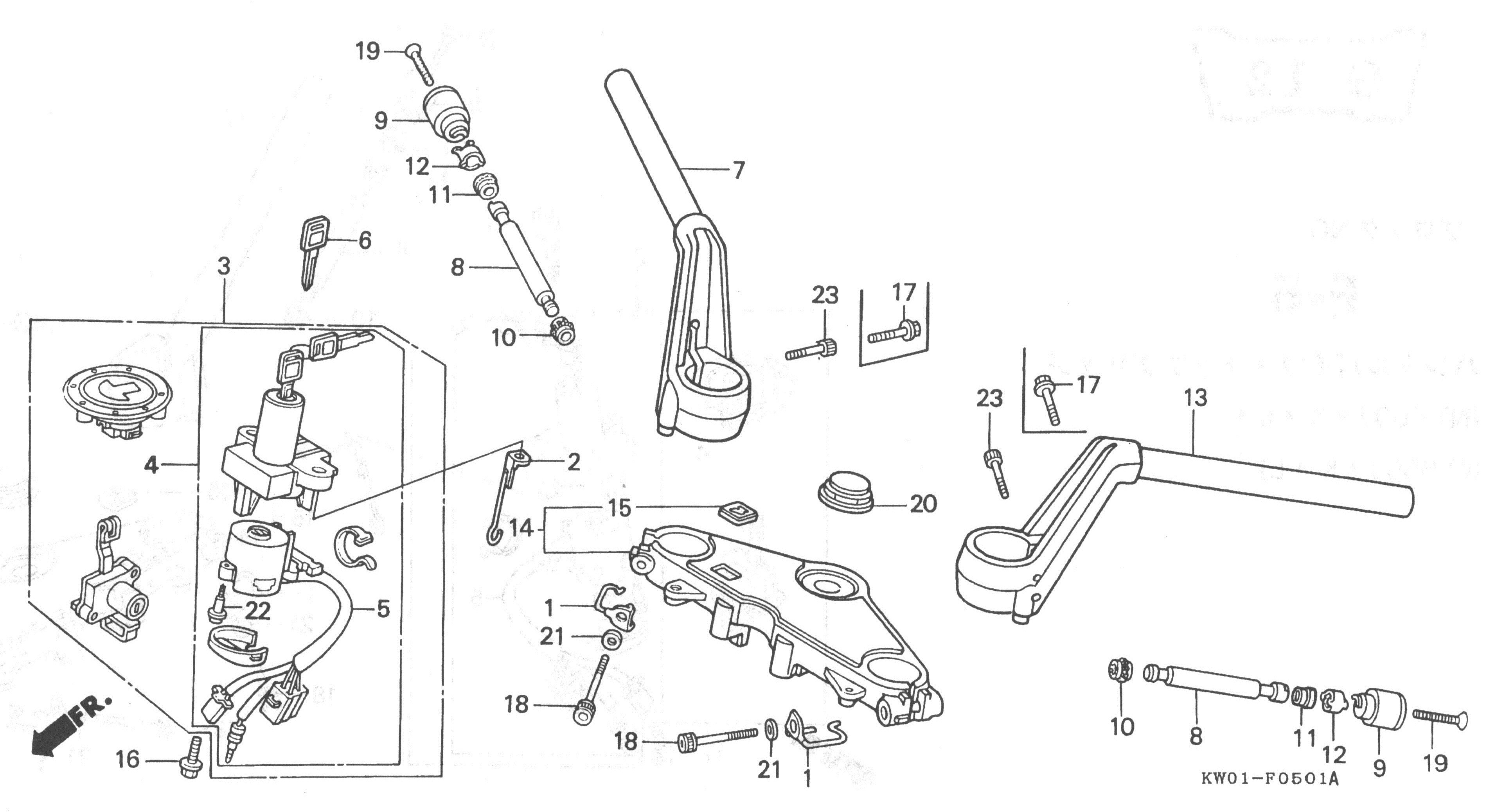 HONDA BROS Parts List - ハンドル・バー タイプ②