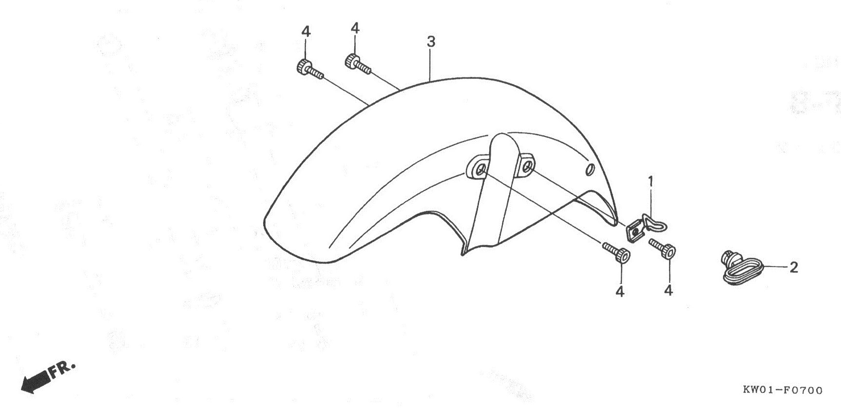HONDA BROS Parts List - フロント フェンダー