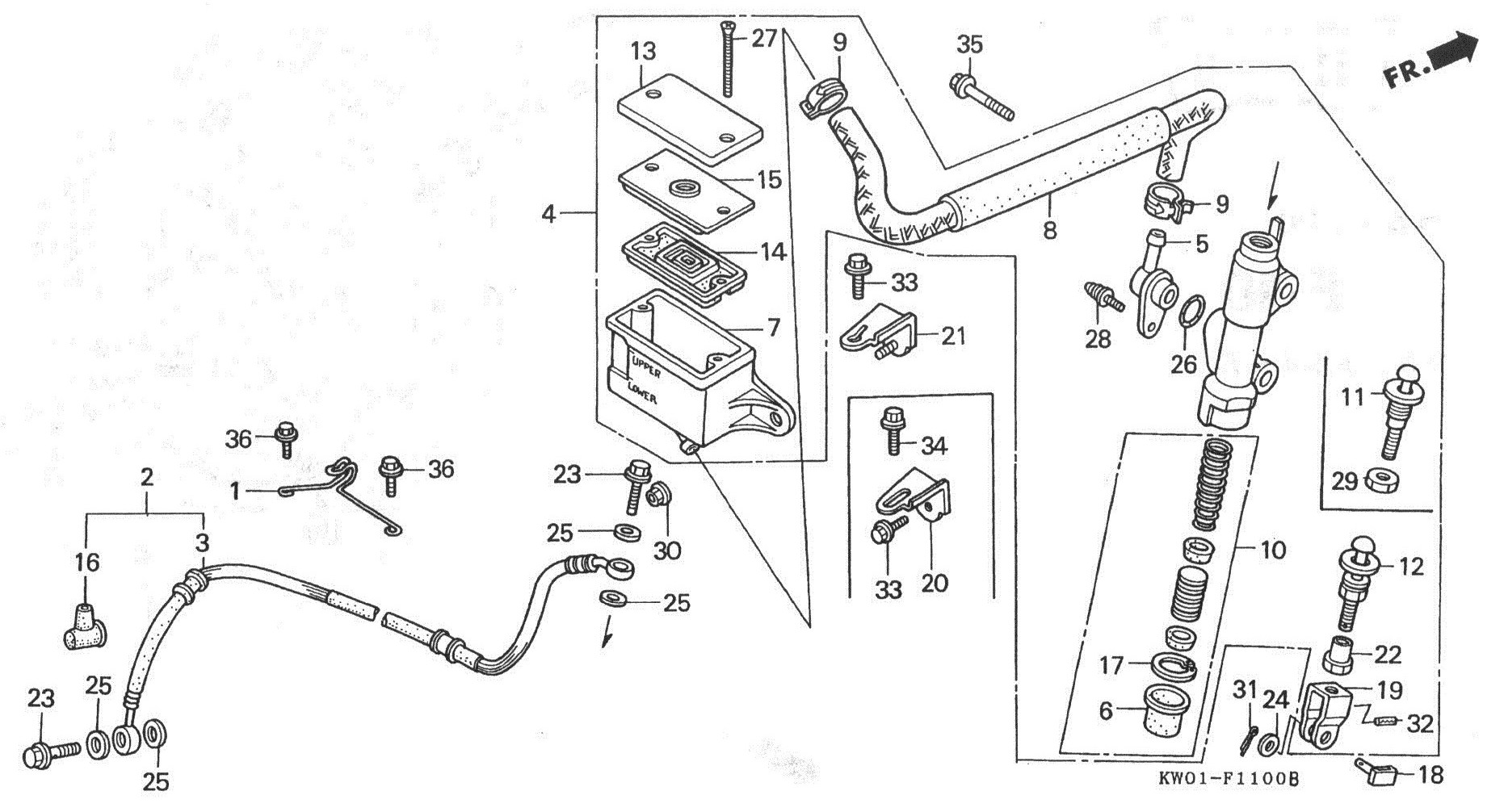 HONDA BROS Parts List - リア ブレーキ廻り