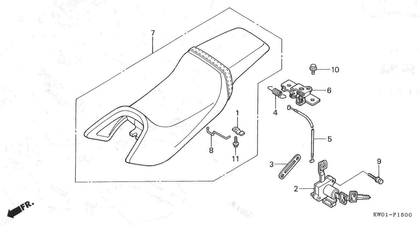 HONDA BROS Parts List - シート、ヘルメット・ホルダー