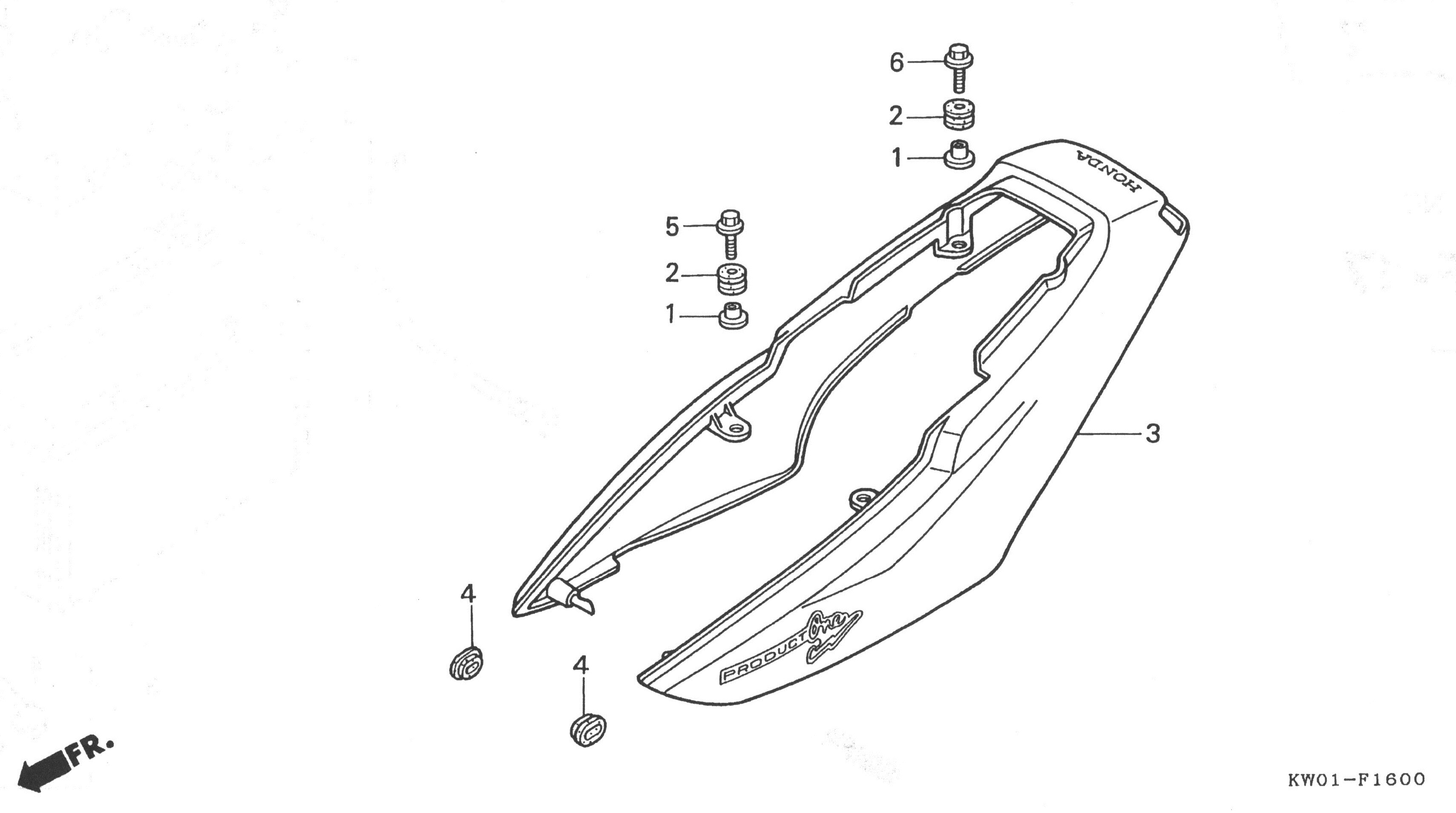 HONDA BROS Parts List - シートカウル