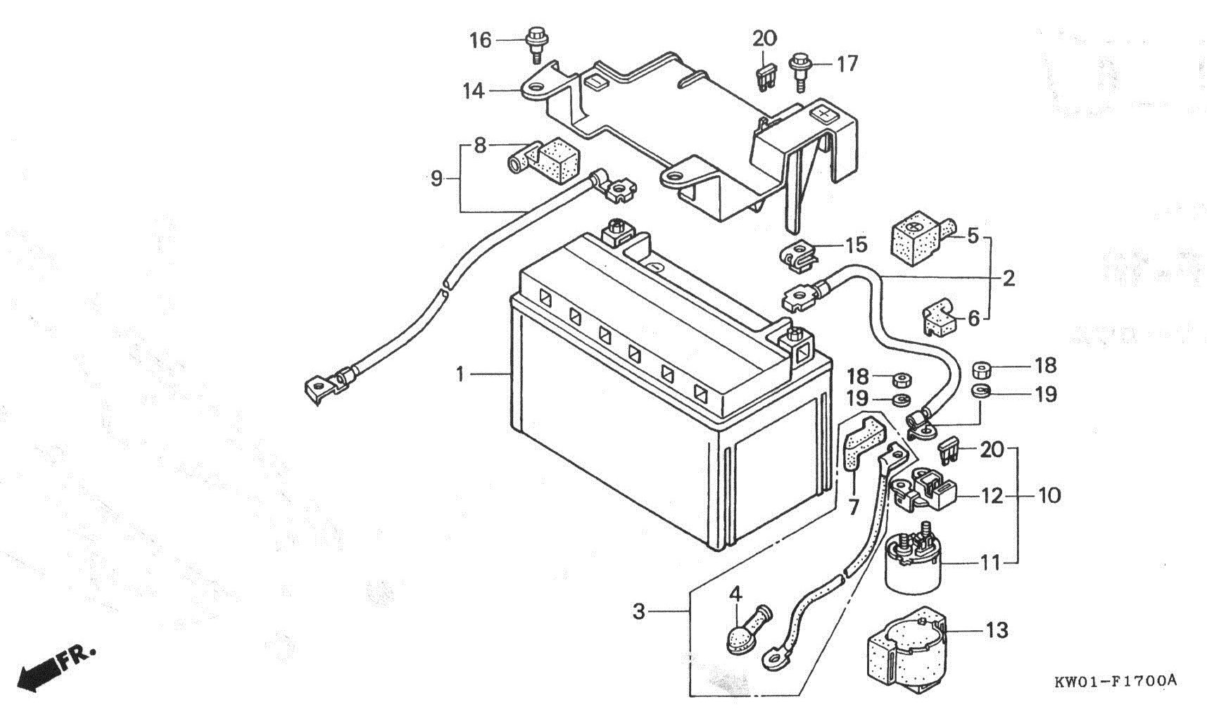 HONDA BROS Parts List - バッテリー