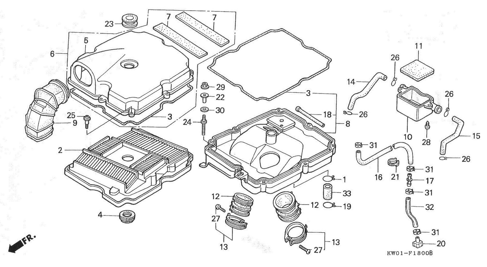 HONDA BROS Parts List - ギア ボックス