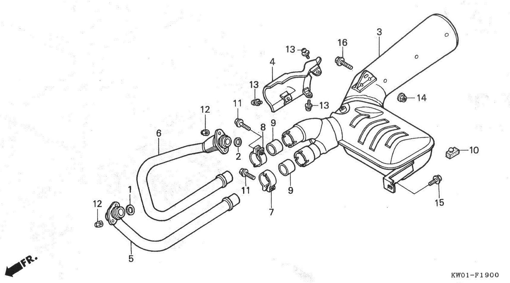 HONDA BROS Parts List - 排気