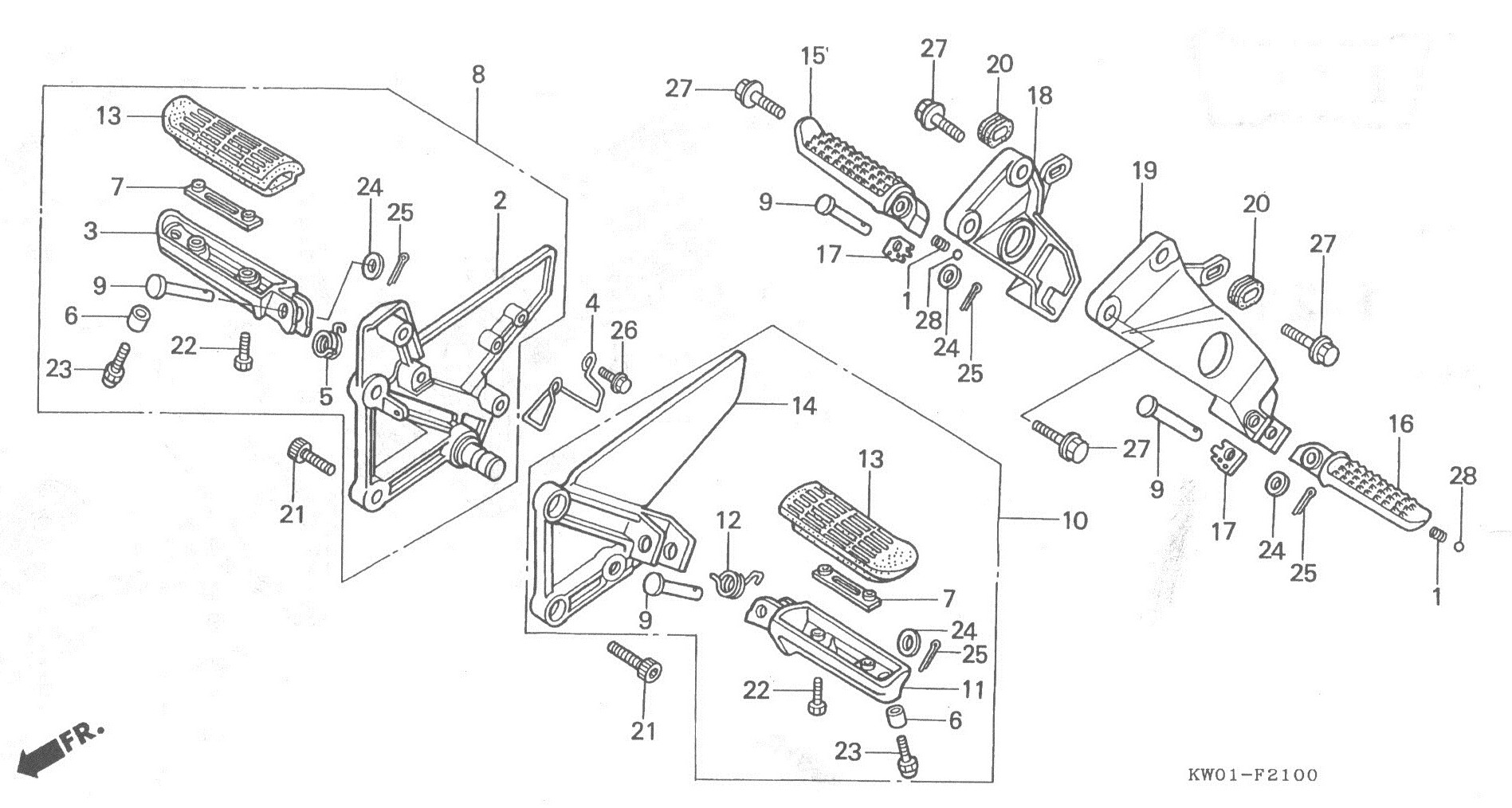 HONDA BROS Parts List - ステップ