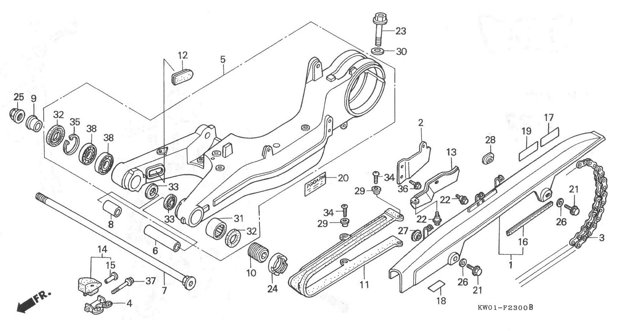 HONDA BROS Parts List - プロアーム