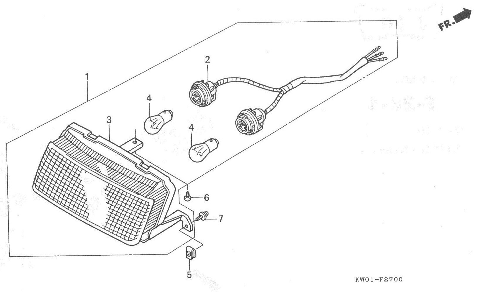 HONDA BROS Parts List - テールライト