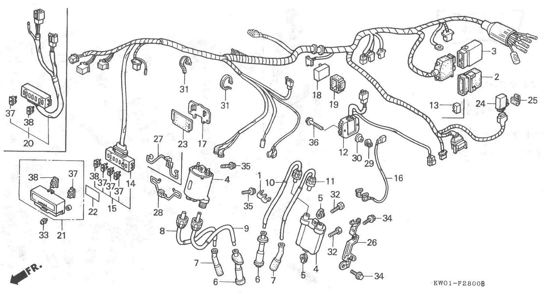 HONDA BROS Parts List - ワイヤーハーネス