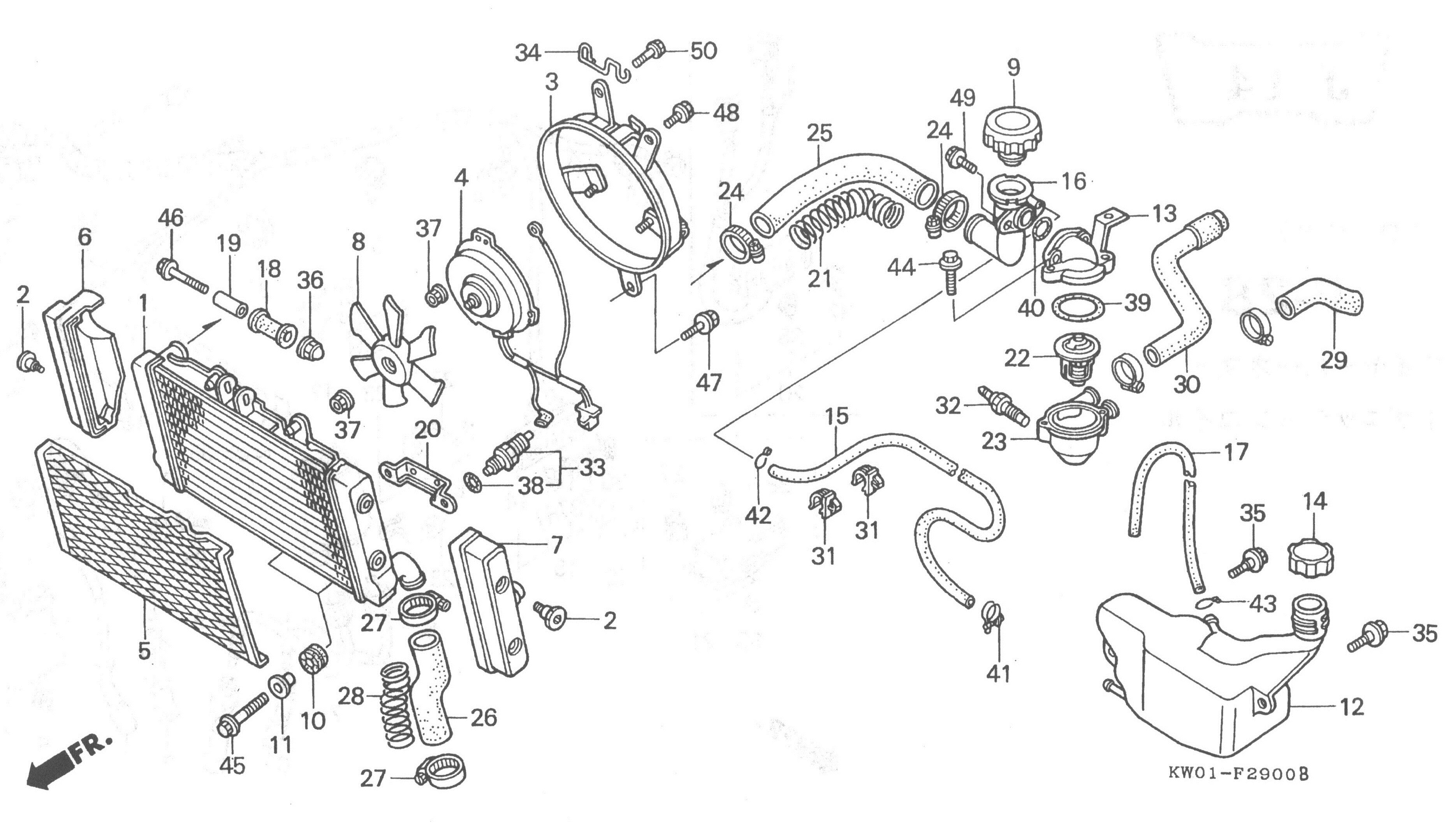HONDA BROS Parts List - クーリング システム