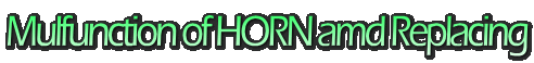Mulfunction of HORN amd Replacing