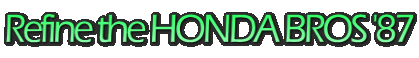 Refine the HONDA BROS '87
