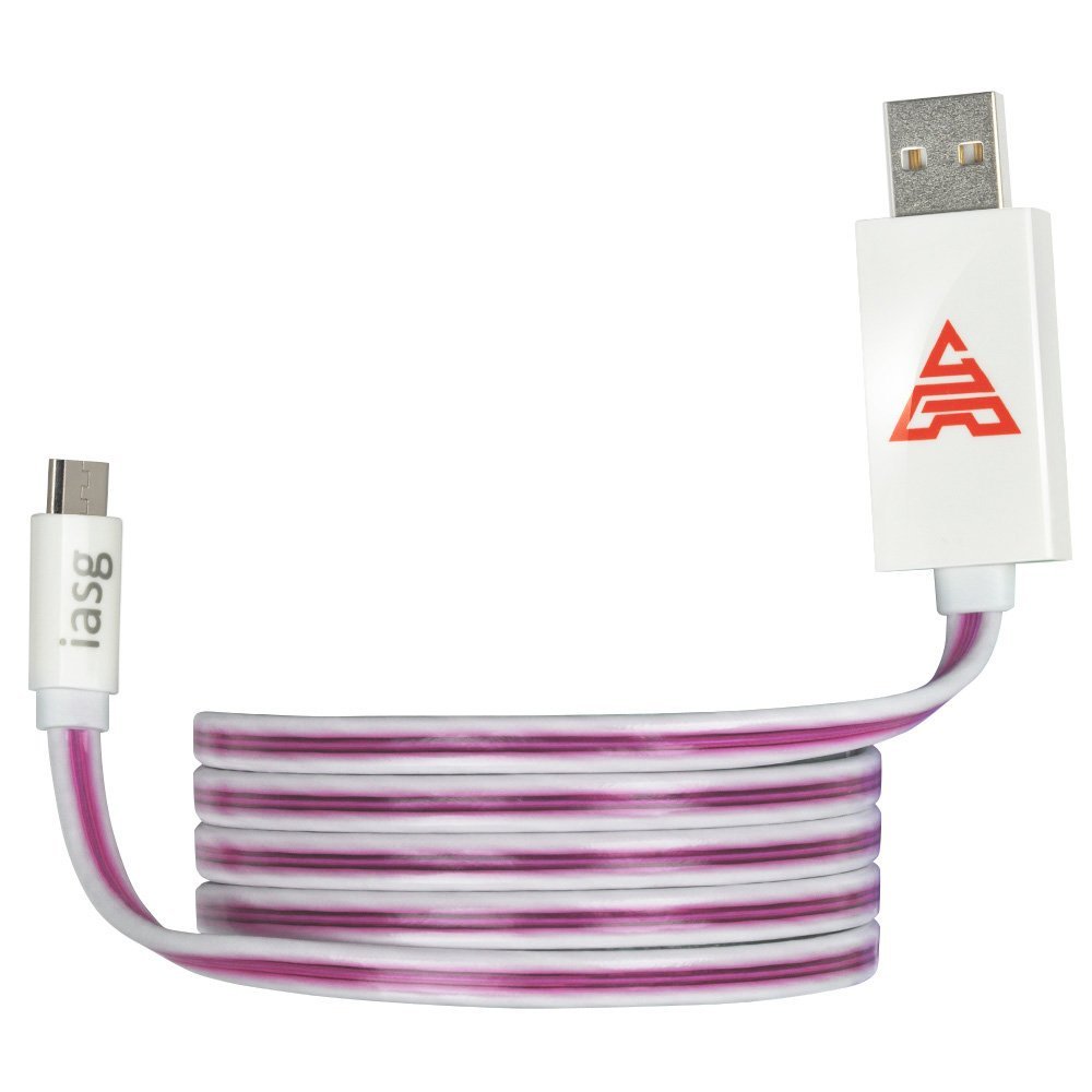 IASG LED Micro USB Pink
